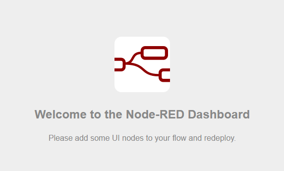 Leeres Node-RED Dashboard